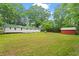 Expansive backyard showcasing well-maintained lawn and verdant foliage, perfect for outdoor activities at 5766 Macland Rd, Powder Springs, GA 30127