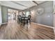 Dining room featuring wood floors and access to additional rooms at 72 Hazelwood Nw Rd, Cartersville, GA 30121