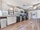 Updated kitchen with stainless steel appliances and wood-look flooring at 72 Hazelwood Nw Rd, Cartersville, GA 30121