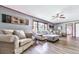 Cozy living room features recessed lighting and wood-look flooring at 72 Hazelwood Nw Rd, Cartersville, GA 30121