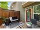 Inviting outdoor space with comfortable seating and a garden view at 863 Commonwealth Se Ave, Atlanta, GA 30312
