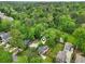 An aerial view of a charming home nestled within a lush, green neighborhood with mature trees at 2864 White Oak Dr, Decatur, GA 30032