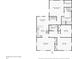 First floor layout with living room, kitchen, dining, three bedrooms, and two bathrooms; utility and closets at 2864 White Oak Dr, Decatur, GA 30032