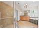 Spacious bathroom featuring a large soaking tub, walk-in shower, and double vanity at 1169 Dawn View Nw Ln, Atlanta, GA 30327