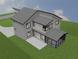 Rear aerial view of a modern two-story home with a screened in porch at 246 Garland Ave, Decatur, GA 30030