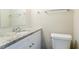 Bathroom with cream walls, granite countertop, and modern toilet at 2529 Habersham Dr, Decatur, GA 30032