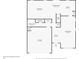 Downstairs floorplan showing living room, kitchen, breakfast nook, garage, foyer, laundry room, bathroom and utility at 4405 Feather Way, Douglasville, GA 30135