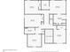 Upstairs floorplan showing five bedrooms, two bathrooms, stairs, and closets at 4405 Feather Way, Douglasville, GA 30135