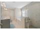 Elegant bathroom with double vanity, soaking tub, and glass shower at 127 Marlow Dr, Woodstock, GA 30188