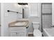Charming bathroom with tiled shower, modern fixtures, and vanity at 1432 Forest Villa Dr, Conyers, GA 30012
