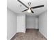 Comfortable bedroom includes a modern ceiling fan and two convenient closets at 1432 Forest Villa Dr, Conyers, GA 30012