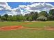 Community baseball field and playground on a sunny day with scattered clouds at 4750 Spring Wood Trce, Cumming, GA 30041