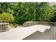 Large wooden deck overlooks a landscaped backyard and wooded area at 4047 Jordan Lake Dr, Marietta, GA 30062