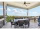 Relaxing covered deck with ample dining space and stunning panoramic views at 413 Horizon Trl, Canton, GA 30114
