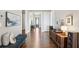 Bright entryway with hardwood floors, stylish decor, and natural light at 413 Horizon Trl, Canton, GA 30114