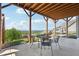 Outdoor seating area located beneath a covered deck, perfect for enjoying the outdoors with views at 413 Horizon Trl, Canton, GA 30114