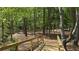 Scenic wooded trail features a rustic wooden bridge, mature trees, and lush green surroundings at 476 Springer Nw Bnd, Marietta, GA 30060