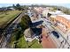 Charming aerial view of downtown with streetscape, gazebo, and nearby train tracks at 728 Brittany Ct, Stone Mountain, GA 30083