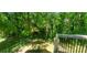 Backyard features green space with a partial fence at 728 Brittany Ct, Stone Mountain, GA 30083