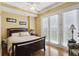 Bedroom features large windows, a ceiling fan, and plenty of natural light at 2277 Peachtree Ne Rd # 701, Atlanta, GA 30309