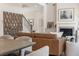 Dining room with view into living area, featuring neutral tones and open floor plan for easy entertaining at 3345 Hillshire Dr, Cumming, GA 30028
