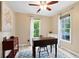 Bright office with hardwood floors, neutral paint, and large window looking out to trees at 681 Braidwood Nw Ter, Acworth, GA 30101