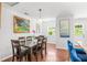 Cozy dining room with dark wood table, decorative art, and natural light at 1954 Timothy Dr, Atlanta, GA 30329