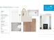 Spec design features of kitchen cabinetry, hardware, countertop, backsplash, flooring, sink and fireplace at 301 Sobeck Way, Canton, GA 30115