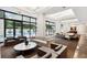 Luxurious resident lounge with a sleek bar, comfortable seating, and pool view at 2660 Peachtree Nw Rd # 4G, Atlanta, GA 30305