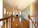 Bright living room with hardwood floors, fireplace, and an open layout at 4003 Preston Place Ln, Powder Springs, GA 30127