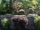 Relaxing backyard with a charming pergola swing, lush landscaping and privacy fence at 5900 Fords Nw Rd, Acworth, GA 30101