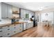 Charming kitchen featuring custom cabinets, butcher block countertops, and stainless steel appliances at 2784 Sixes Rd, Canton, GA 30114