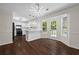 Stylish eat-in kitchen featuring stainless steel appliances and outdoor access at 2990 Williams Farm Dr, Dacula, GA 30019
