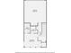 First floor layout featuring a bedroom, bathroom, walk-in closet, garage, and hall at 1780 Morningtide Ne Ln, Atlanta, GA 30324