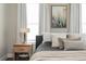 Detailed view of bedroom featuring decorative art and ample natural light at 472 Burton Dr, Alpharetta, GA 30009