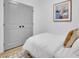 Modern bedroom with neutral walls and plush rug at 701 Smith St, Atlanta, GA 30310