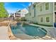 Private backyard with pool and spa at 120 Generals Pl, Canton, GA 30114