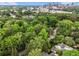 An elevated perspective of a home nestled among lush greenery, with the city skyline in the distance at 2361 Woodward Nw Way, Atlanta, GA 30305