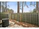 Backyard with wood fence and air conditioning unit at 3344 Northcrest Rd # A, Atlanta, GA 30340