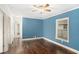 Bright bedroom with hardwood flooring, ceiling fan and base trim at 3378 Lavista Dr, Atlanta, GA 30354