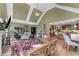 Spacious living room with open layout, fireplace, and seamless flow to the kitchen at 2111 Democracy Dr, Buford, GA 30519