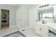 Contemporary bathroom boasting a vanity, separate shower, and neutral tones at 436 Westlake Nw Dr, Marietta, GA 30064