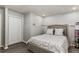 Bedroom featuring neutral walls, recessed lighting and a comfortable bed at 204 Holly Creek Way, Woodstock, GA 30188