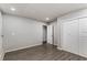 Neutral room with recessed lighting and modern vinyl plank flooring with large closet at 204 Holly Creek Way, Woodstock, GA 30188