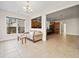 Open concept dining area offering views into the kitchen at 441 Spring View Dr, Woodstock, GA 30188