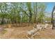 Backyard featuring lots of mature trees, gravel covering and seating at 698 Bellemeade Nw Ave, Atlanta, GA 30318