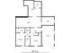 Floorplan of first floor showing layout with bedroom, bathroom, rooms, kitchenette and garage at 151 Mark Se Ln, Smyrna, GA 30082