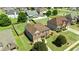 Aerial view of a two-story home with a well-maintained yard and mature trees in a Gathering-friendly neighborhood at 532 Pelham Pl, Mcdonough, GA 30253