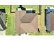 Aerial view of a home showcasing its roof, fenced backyard, and surrounding landscape at 532 Pelham Pl, Mcdonough, GA 30253