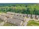 Picturesque aerial view of a residential neighborhood featuring well-maintained townhomes and tree-lined streets at 613 Harrington Hls, Decatur, GA 30032